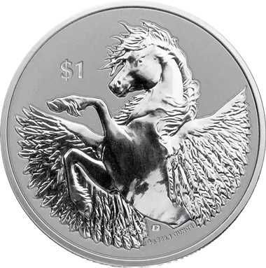 Moeda / Onça Prata - British Virgin Islands 1 Dollar "Pegasus" 2022