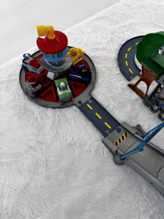 Ogromny zestaw Psi Patrol, baza , swiatynia malp, misja marshala, auta