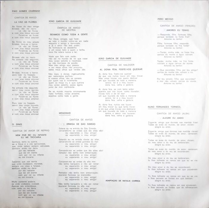 N. Correia, A. Rodrigues, A. dos Santos	- - - - Cantigas d'Amigos - LP