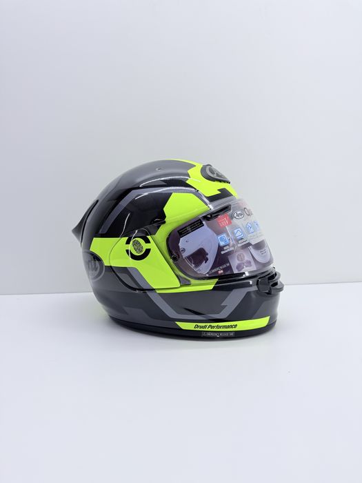 Kask integralny ARAI QUANTIC FACE FLUOR YELLOW szary żółty fluo czarny, rozmiar XS