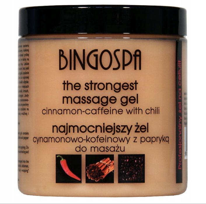 BingoSpa najmocniejszy żel do ciała masażu cynamon kofeina papryka