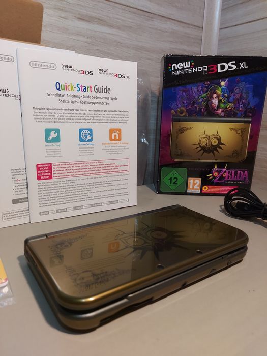New Nintendo 3ds XL Zelda Majora's Mask Edition/IPS/CIB/Mega Zestaw