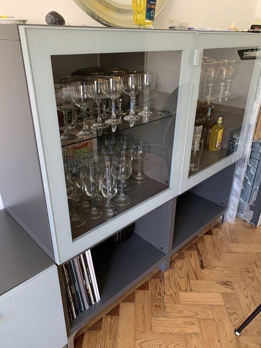 Movel de tv e vitrina cristaleira