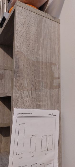 Półka ścienna, szary dąb sonoma, 85x16x52,5 cm