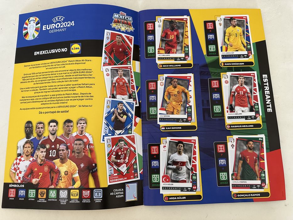 Caderneta Lidl - Euro 2024 - Topps - Completa - Rigorosamente Nova