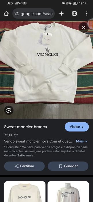 Swet branca moncler