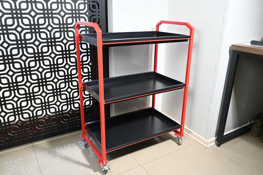 Інструментальний візок на колесах 3 полиці (металевий)