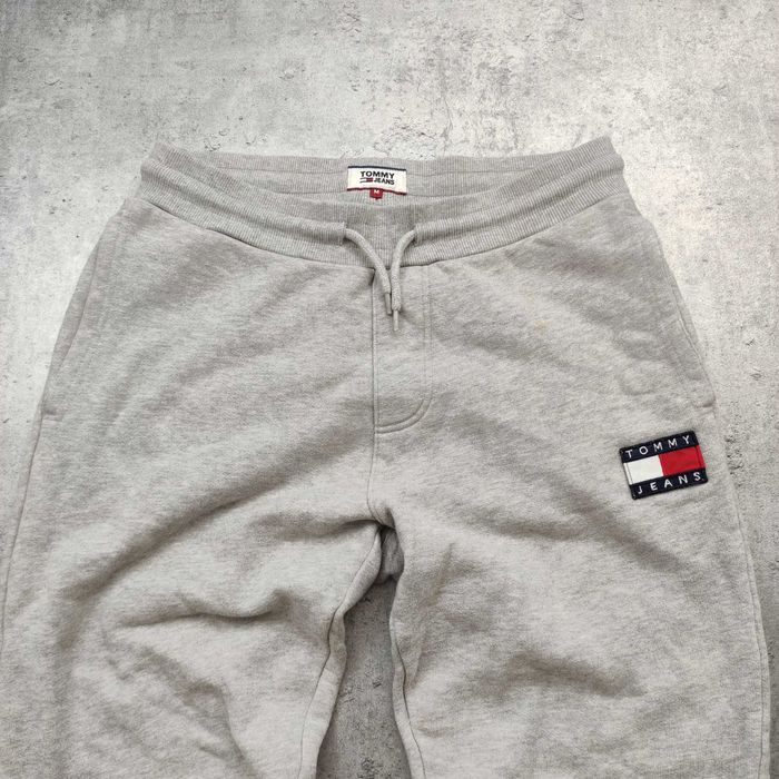 MĘSKIE Spodnie Dresy Bawełna dresowe PREMIUM Szare Tommy Hilfiger