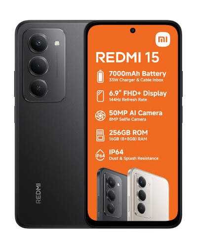 SUPER REDMI 15.Ekran 6.9. Pamięć 12\256gb. Bateria 7000