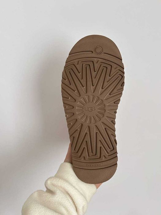Уггі UGG Classic Mini Dipper Chestnut (luxe) натуральні замша і хутро