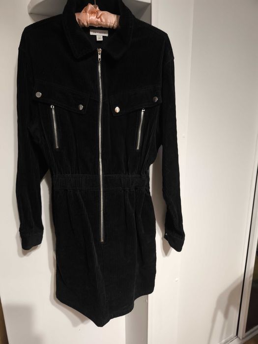 Sukienka sztruksowa Top Shop na zamek błyskawiczny