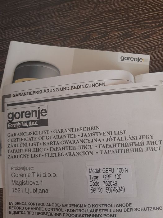 Бойлер gorenia 100л