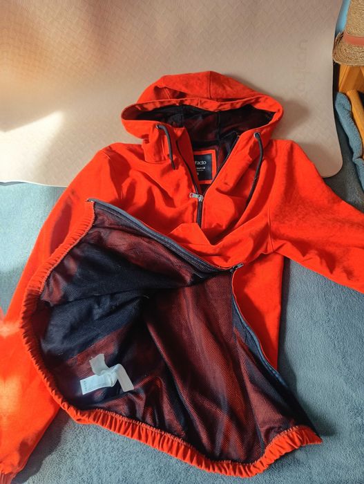 Bluza anorak pomarańczowa DeFacto S kaptur kangurka