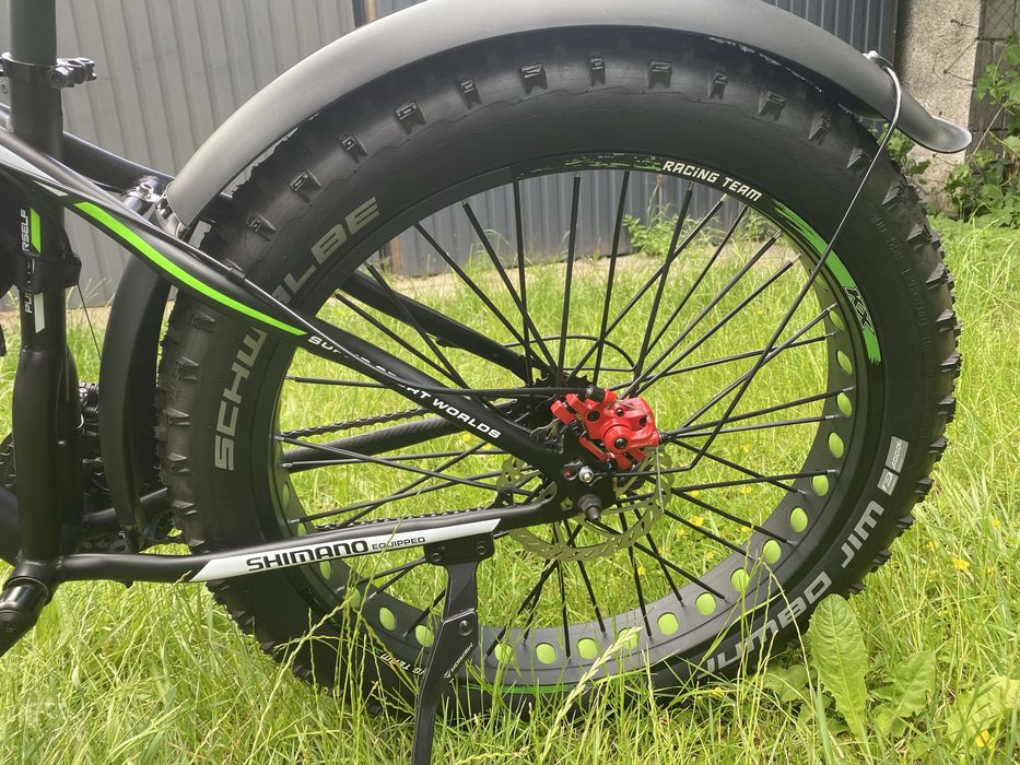 Fatbike MalTrack Maltrack FatBike rama 17 cali, koło 26", zielony