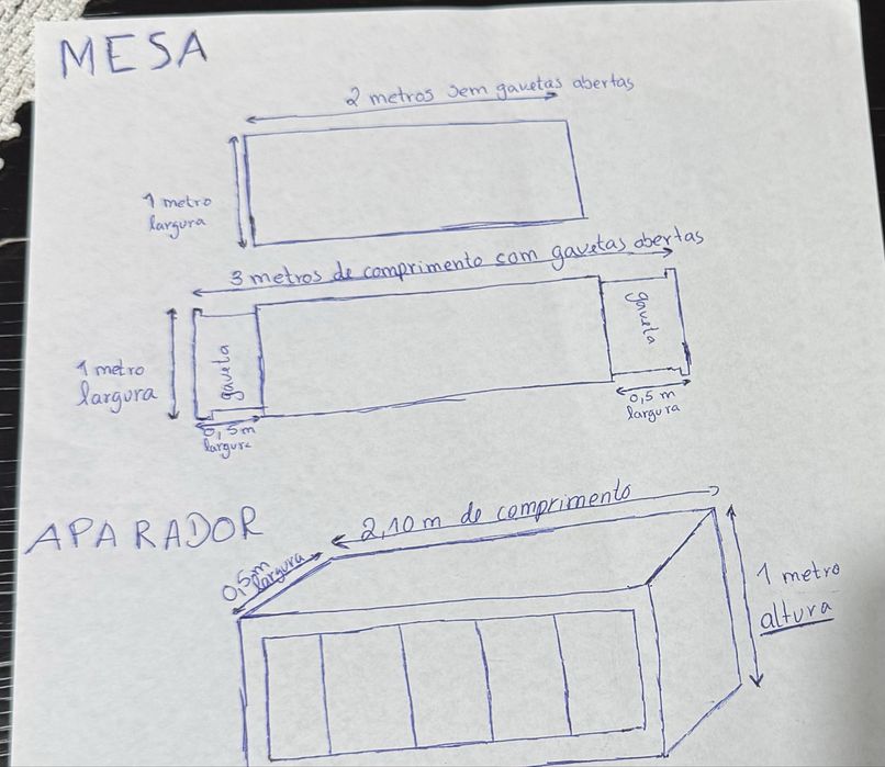 Conjunto Aparador e Mesa de estar/jantar