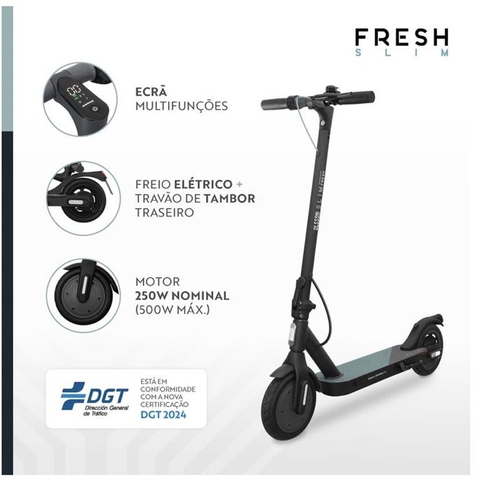 Trotinete Elétrica OLSSON Fresh Slim (250 W - Autonomia: 18 Km