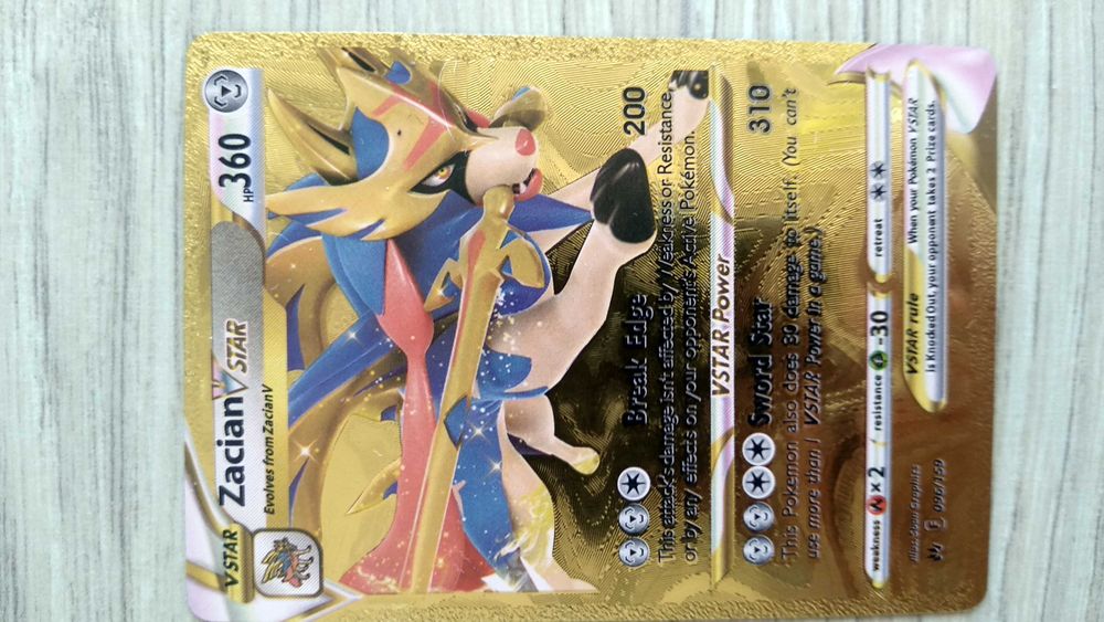 Cartas douradas Pokémon