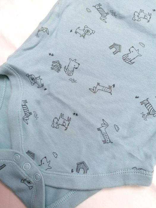 Body Azul com Cãezinhos de Bebé