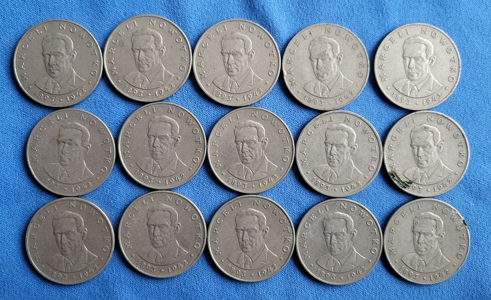 Monety 20zł Nowotko 15szt hurt
