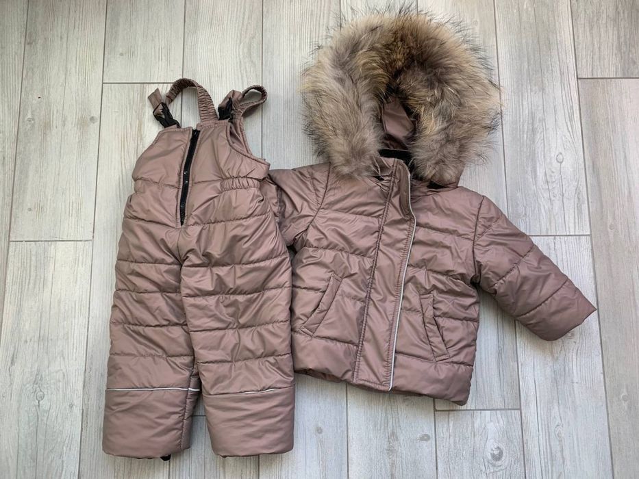 Дитячий зимовий комбінезон, куртка + напівкомбінезон. Розмір 80-86.