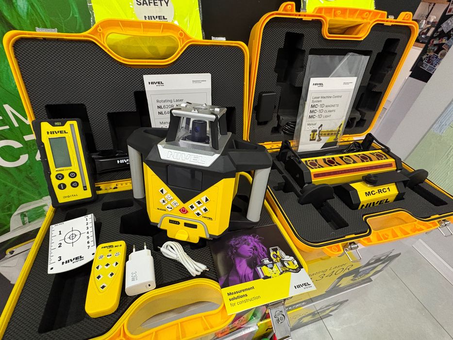Nivel System Niwelator laserowy NL 620 R lata statyw RD 600 Nowy fv