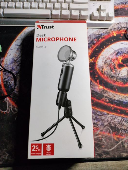 Mikrofon Trust Madell 21672 Przewodowy Pojemnościowy Czarny