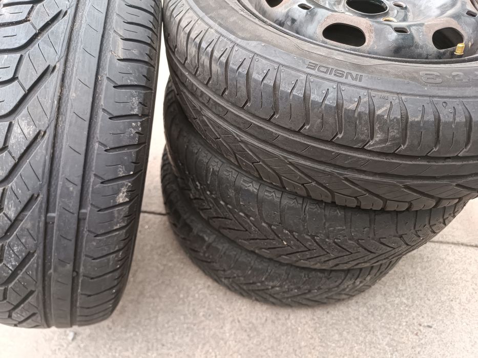 Felgi stalowe 14cali 5x100 plus opony i kołpaki SKODA