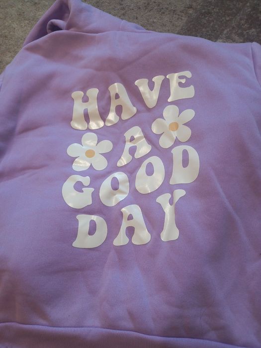 Bluza liliowa typu kangur