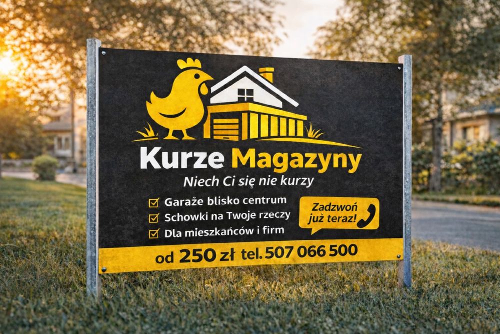 Wynajmij sobie magazyny, schowki, garaże - w sercu Kurzetnika