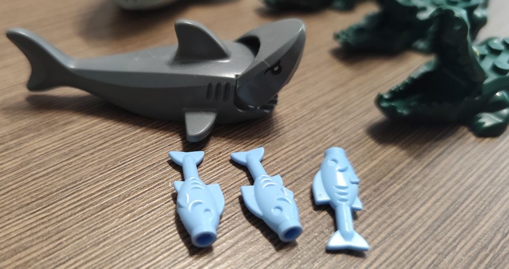 LEGO zwierzęta rekin,krokodyle