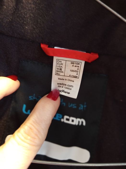 Wed'ze fato de ski snowboard para a neve tamanho 4 anos