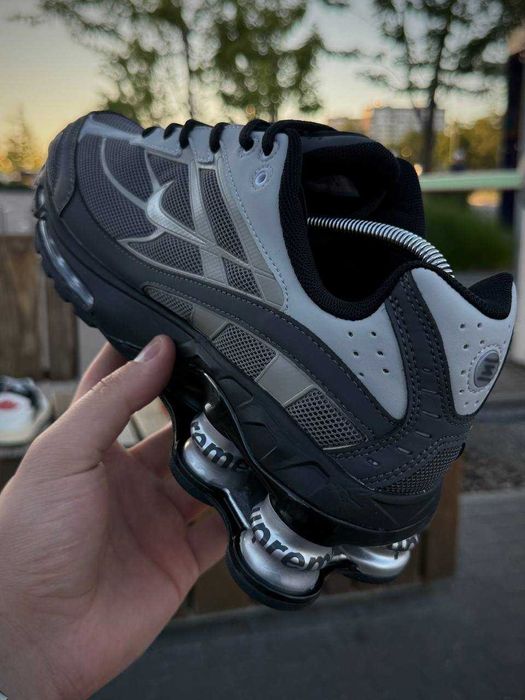 Кросівки Nike SHOX Ride 2 SP X SUPREME, чорно сірі літо осінь р 41-45 найк чоловічі демісезонні без передплат