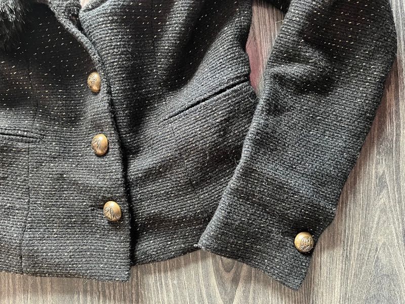 Liu jo żakiet marynarka vintage obszyta złotą nitką