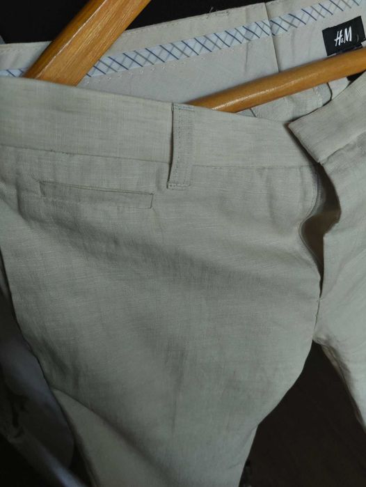 Джинсы (chino лён H&M Sweden w33 beidge.