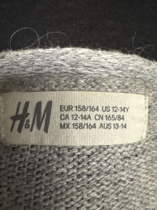 Sweter cardigan dlugi szary HM