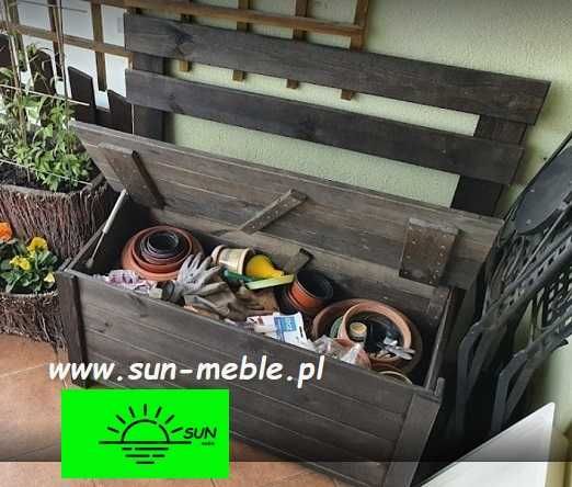 Ławka 100x50x50 z POJEMNIKIEM drewniana KOLORY "" sun-meble.pl ""