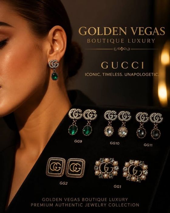 Kolczyki eleganckie damskie stal nierdzewna logowane Gucci