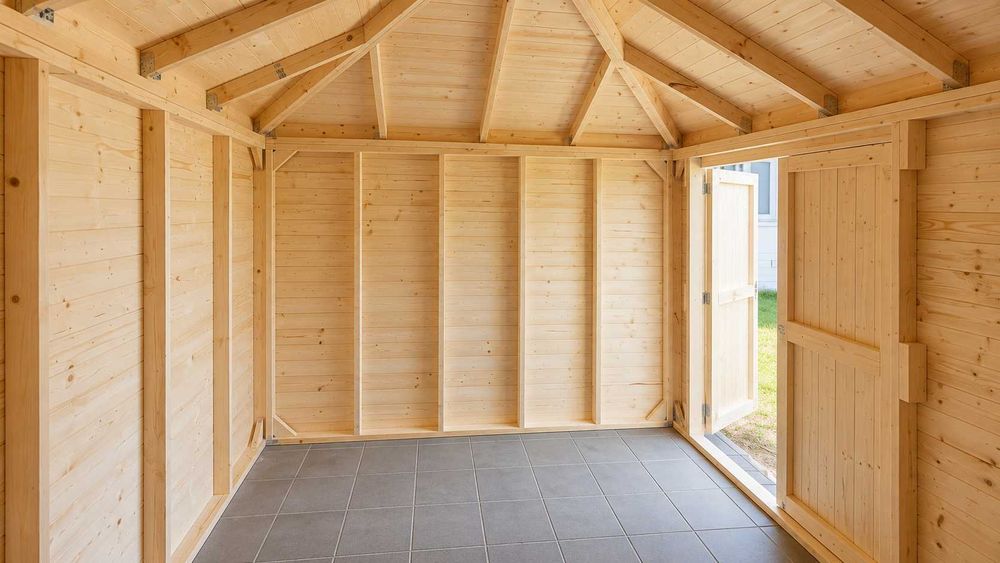 Domek Narzędziowy NORDIC DUO 400x300 z Drewutnią