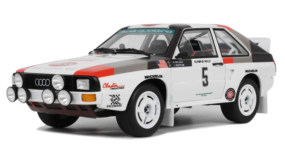 1:18 Otto Audi Quattro Sport #5 3rd Olympus Rallye 1986 Buffum/Wilson