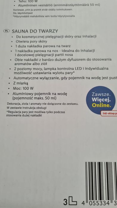 Sauna do twarzy, nowa