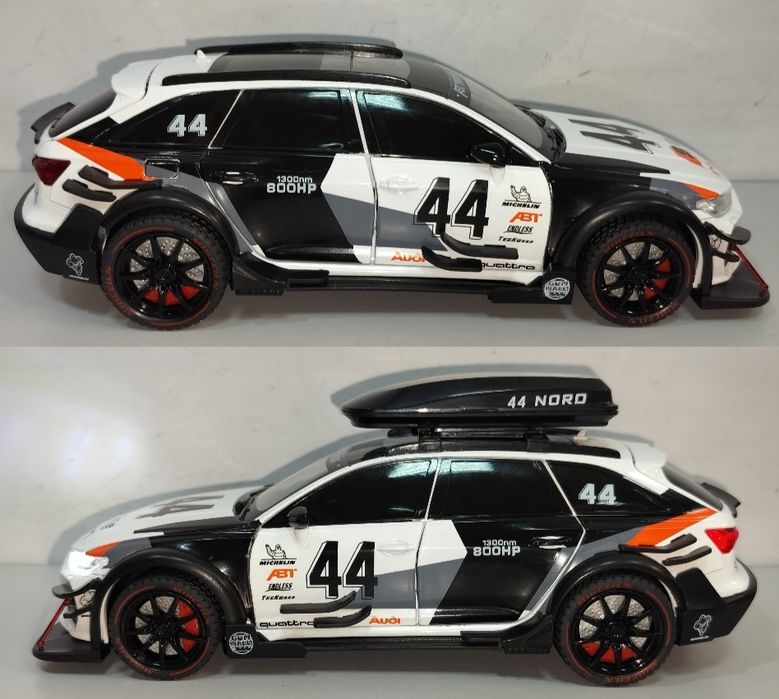 Audi RS6 Avant Rally модель 1:24 CHE ZHI Металл звук свет.