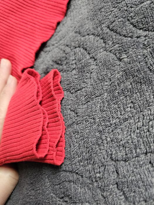 Dilvin knit sweter sweterek golf basic bluzka bluzeczka czerwień