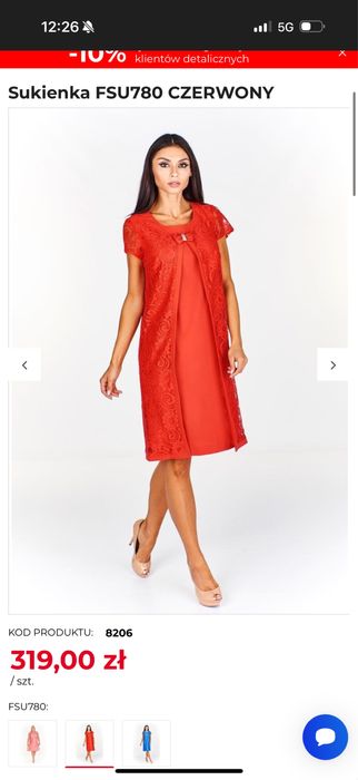 Sukienka fokus na wesele mama pana mlodego panny mlodej czerwona