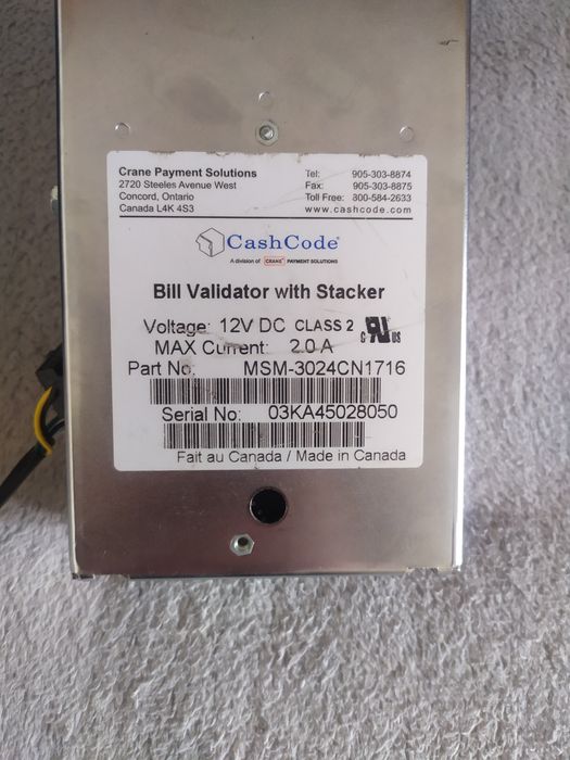 Готівкоприймач CashCode MSM з касетою