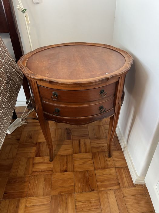 Mesa redonda madeira maciça de sala