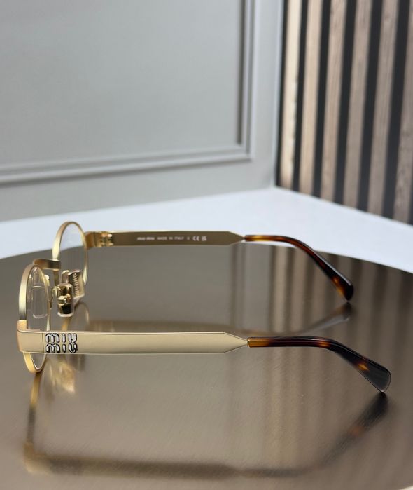 Оправа для окулярів Miu Miu SMU 51YS золота овальна металева, іміджеві, жіночі, оригінал