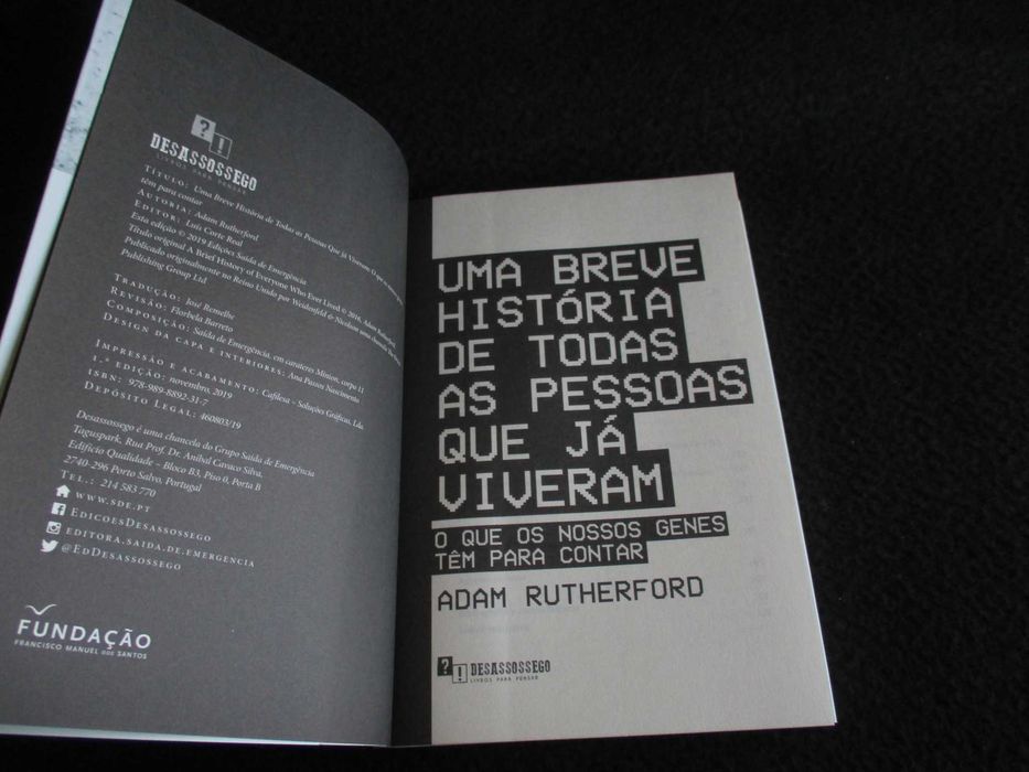 Livro Uma Breve História de Todas as Pessoas Que Já Viveram