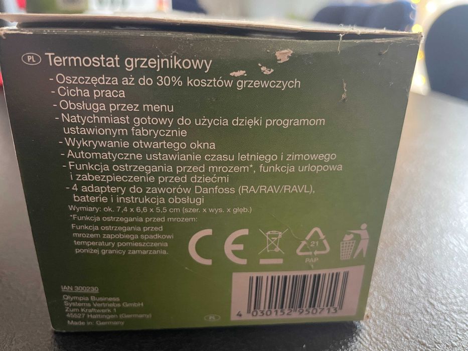 Termostat grzejnikowy silvercrest