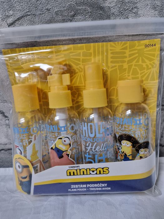 Pojemniki na kosmetyki Minionki - zestaw podróżny