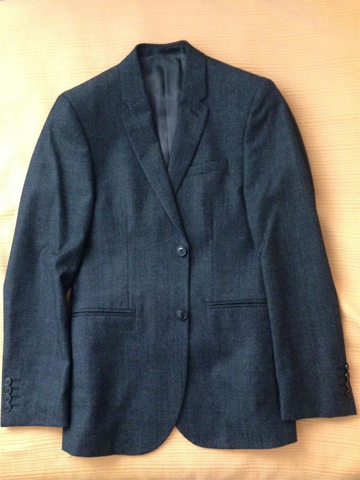 Blazer de fato em la HM Slim fit 46 preto mesclado qualidade premium